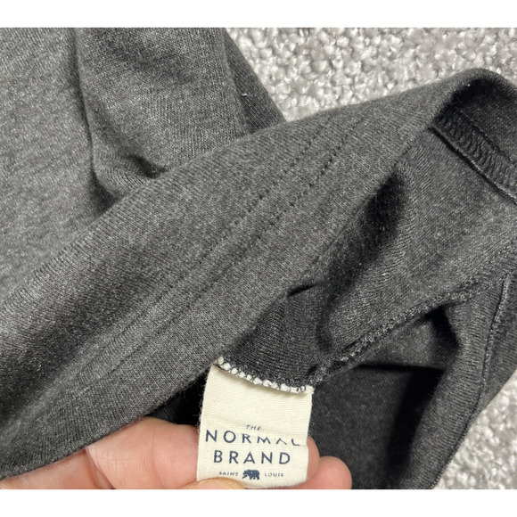 The Normal Brand 1/4 Zip Pullover Mens 3XL Sweater Soft Gray XXXL - Picture 5 of 13